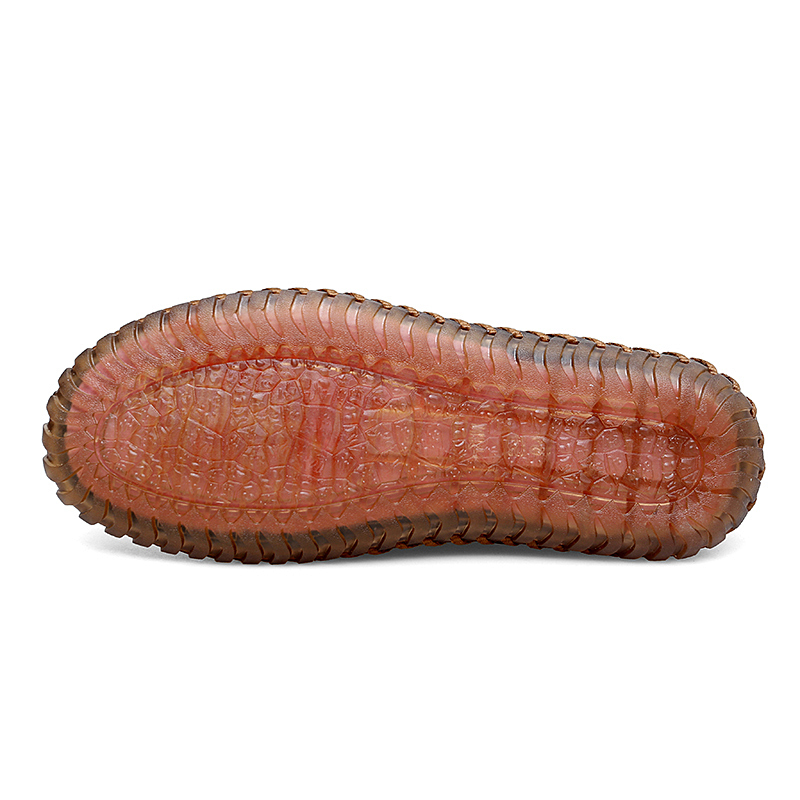 Mens Casual Shoes Summer Breathable Sneakers Loafers Walking Shoes Hand Made Lace-Up Leather Dress Flats Shoes for Driving Business Working Office