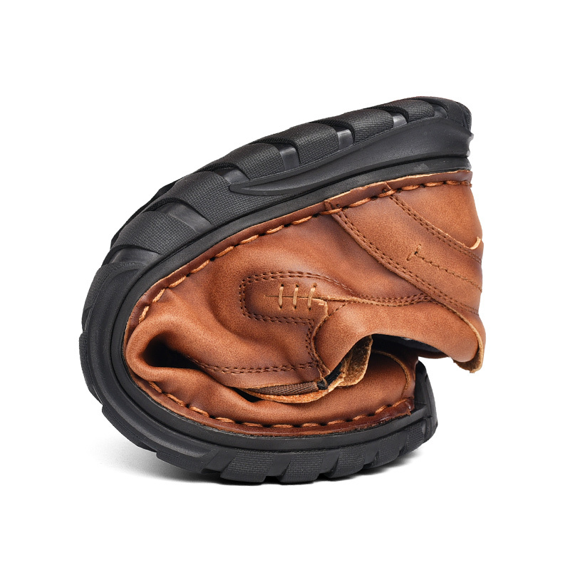 Mens Casual Shoes Summer Breathable Sneakers Loafers Walking Shoes Hand Made Lace-Up Leather Dress Flats Shoes for Driving Business Working Office