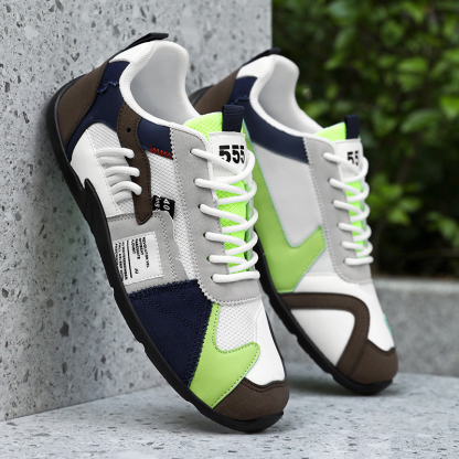 Men's Comfortable Orthopedic Leather Shoes - Lightweight ; Round Toe ; Breathable ; Arch Support ; Non-Slip ; Durable for 3 years