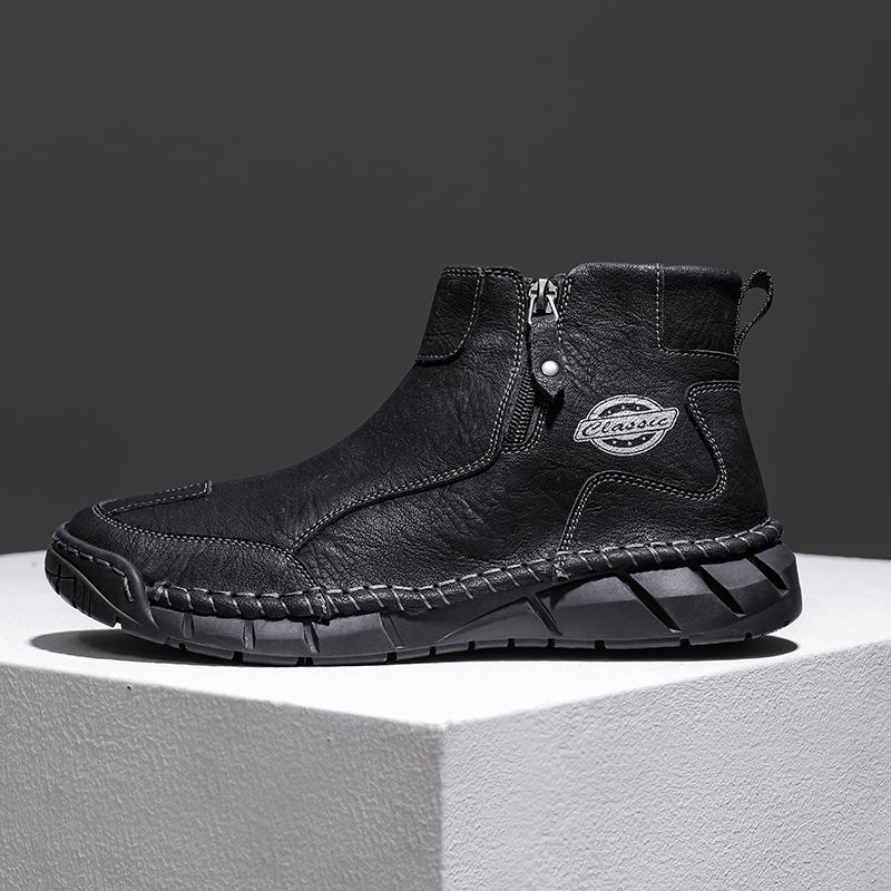 Men's Comfortable Orthopedic Leather Shoes - Lightweight ; Round Toe ;