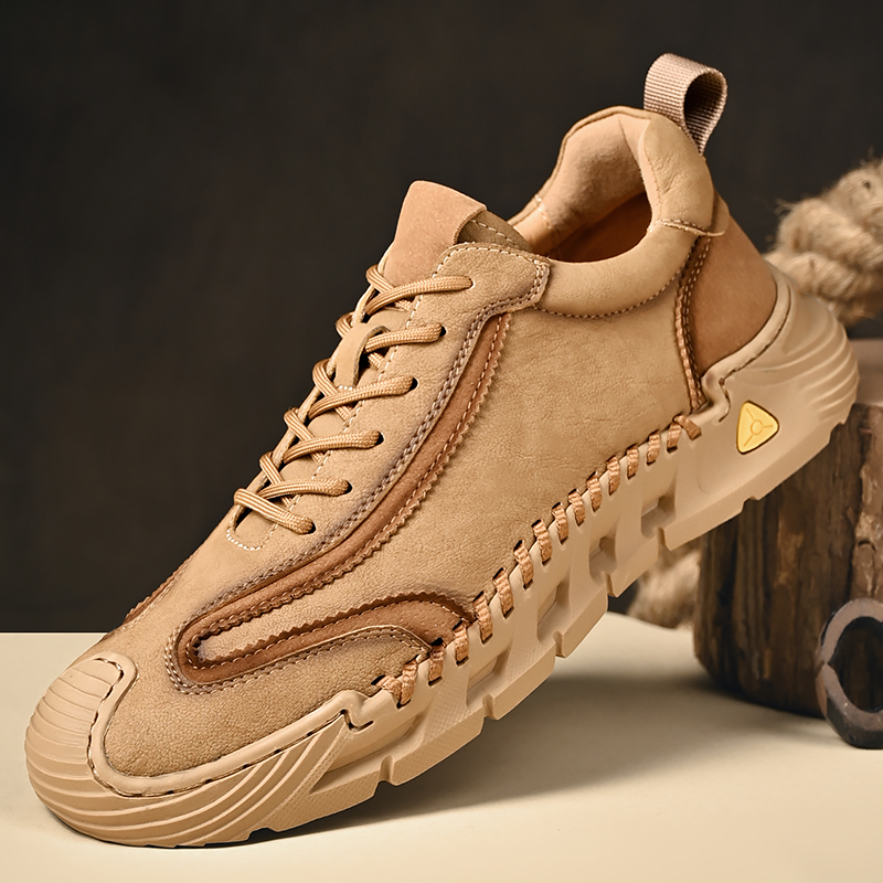 Men's Comfortable Orthopedic Leather Shoes - Lightweight ; Round Toe ; Breathable ; Arch Support ; Non-Slip ; Durable for 3 years