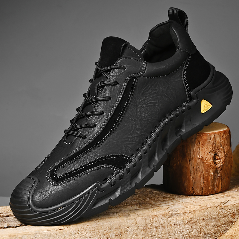 Men's Comfortable Orthopedic Leather Shoes - Lightweight ; Round Toe ; Breathable ; Arch Support ; Non-Slip ; Durable for 3 years