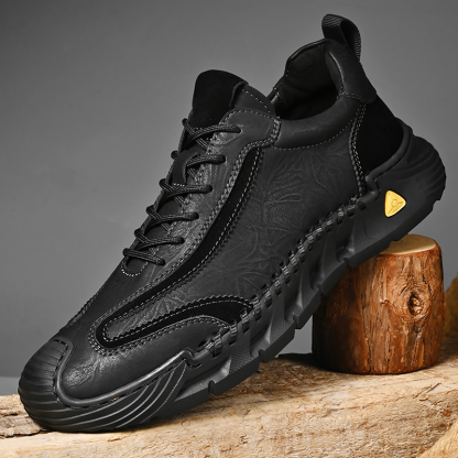 Men's Comfortable Orthopedic Leather Shoes - Lightweight ; Round Toe ; Breathable ; Arch Support ; Non-Slip ; Durable for 3 years