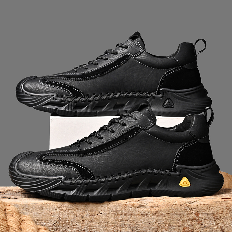 Men's Comfortable Orthopedic Leather Shoes - Lightweight ; Round Toe ; Breathable ; Arch Support ; Non-Slip ; Durable for 3 years