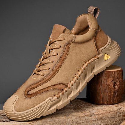 Men's Comfortable Orthopedic Leather Shoes - Lightweight ; Round Toe ; Breathable ; Arch Support ; Non-Slip ; Durable for 3 years