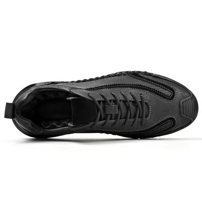 Men's Comfortable Orthopedic Leather Shoes - Lightweight ; Round Toe ; Breathable ; Arch Support ; Non-Slip ; Durable for 3 years