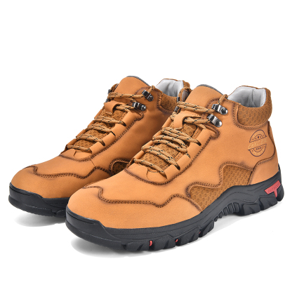 Men's Orthopedic Safety Work Shoes - Safety Toe ; Welding / cutting sparks proof ; Ankle Protection ;  Waterproof ; Shock Absorption ; Non-Slip ; Durable for 5 years