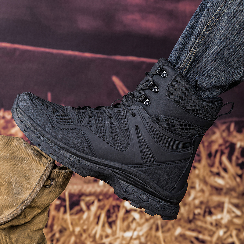 Military Grade Tactical Boots Work Boots Hunting Boots - Waterproof, Anti-Sprain, Anti-Puncture, Non-Slip, Toe Protection, Kevlar Reinforced Midsole, 360° Anti-Twist Support