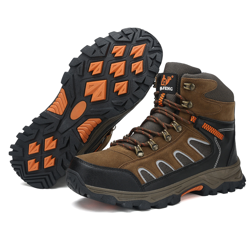 Men's Hiking Boots - Safe; Comfortable; Waterproof; Slip-resistant; Impact-resistant; Puncture-resistant; Wide Toe; Arch Support; Ankle Support