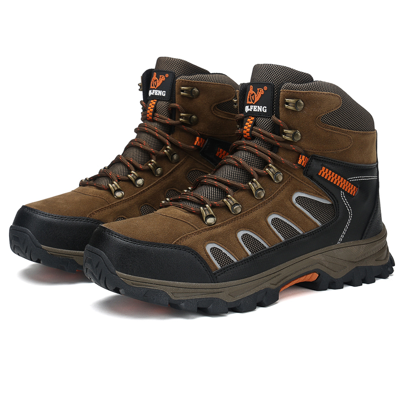 Men's Hiking Boots - Safe; Comfortable; Waterproof; Slip-resistant; Impact-resistant; Puncture-resistant; Wide Toe; Arch Support; Ankle Support