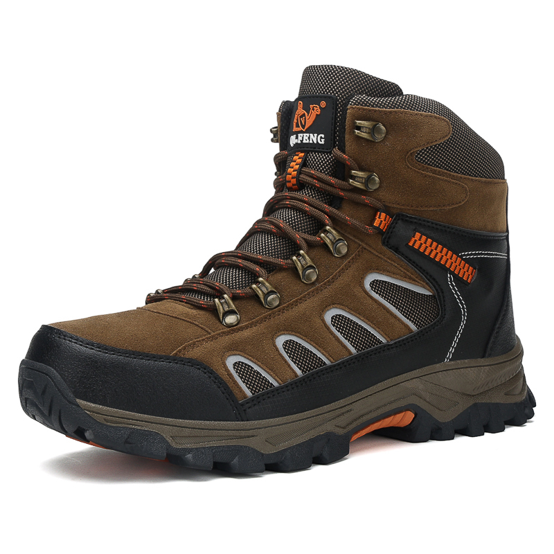 Men's Hiking Boots - Safe; Comfortable; Waterproof; Slip-resistant; Impact-resistant; Puncture-resistant; Wide Toe; Arch Support; Ankle Support