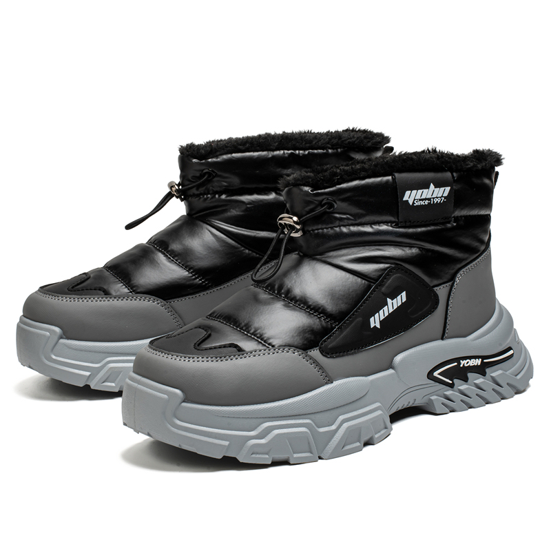 Men’s Puffer Winter Boots, Non-Slip, Warm Fur-Lined, Waterproof & Windproof, with Ankle Support and Heat-Locking Collar