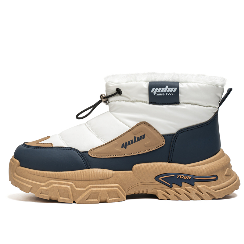 Men’s Puffer Winter Boots, Non-Slip, Warm Fur-Lined, Waterproof & Windproof, with Ankle Support and Heat-Locking Collar