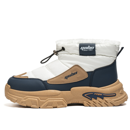 Men’s Puffer Winter Boots, Non-Slip, Warm Fur-Lined, Waterproof & Windproof, with Ankle Support and Heat-Locking Collar