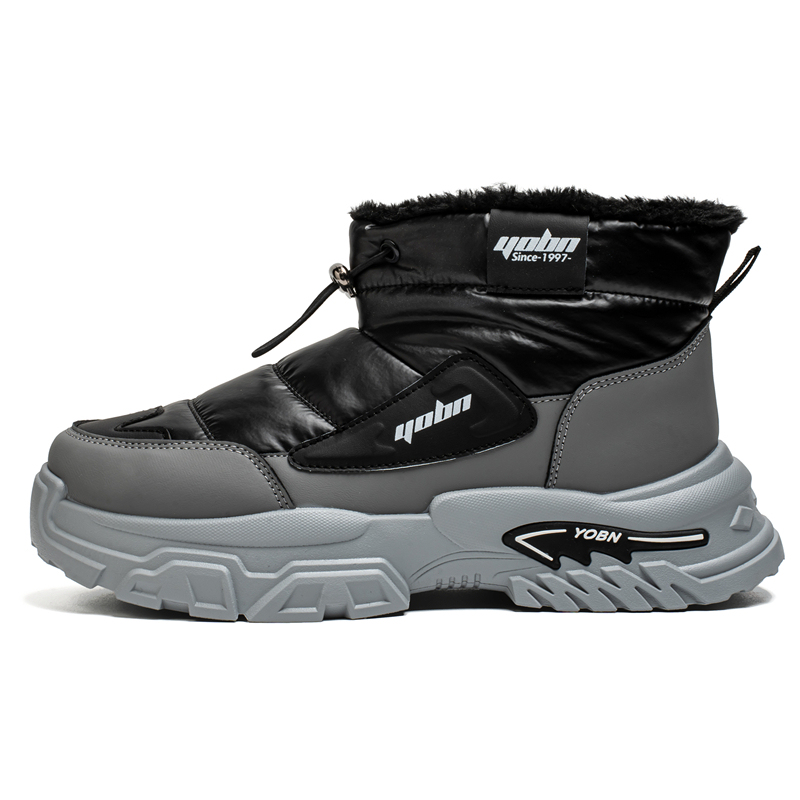 Men’s Puffer Winter Boots, Non-Slip, Warm Fur-Lined, Waterproof & Windproof, with Ankle Support and Heat-Locking Collar