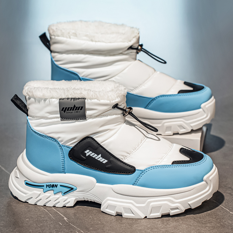 Men’s Puffer Winter Boots, Non-Slip, Warm Fur-Lined, Waterproof & Windproof, with Ankle Support and Heat-Locking Collar