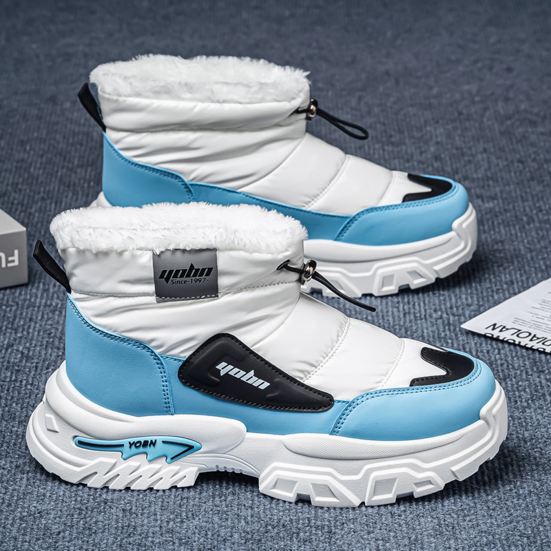 Men’s Puffer Winter Boots, Non-Slip, Warm Fur-Lined, Waterproof & Windproof, with Ankle Support and Heat-Locking Collar