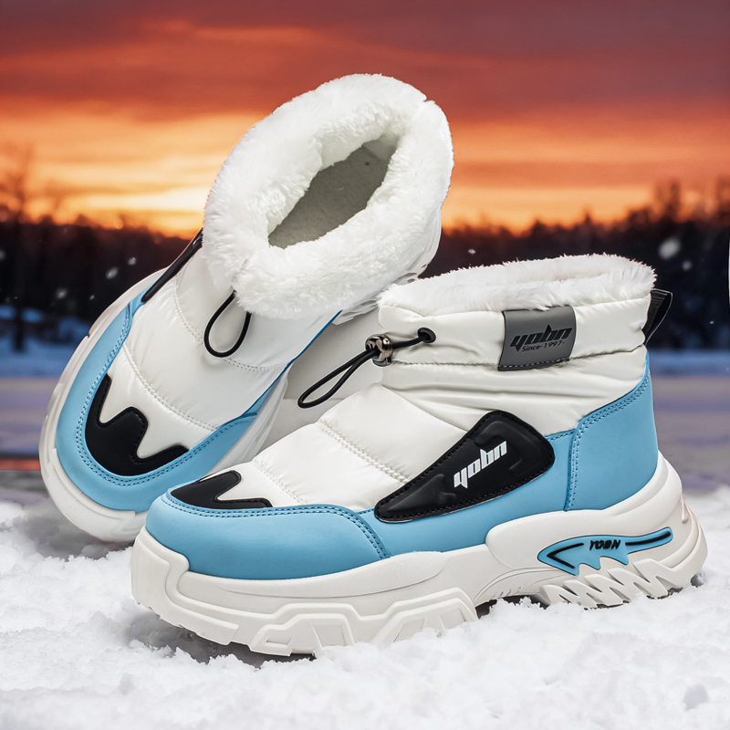 Men’s Puffer Winter Boots, Non-Slip, Warm Fur-Lined, Waterproof & Windproof, with Ankle Support and Heat-Locking Collar