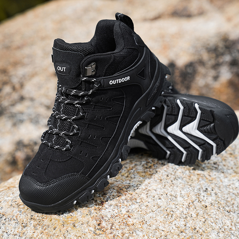 Men's Orthopedic Arch Support Hiking Boots-Slip&Water-Resistant, Design for All-Day wear Comfortable Work Boots-Ideal for Outdoor Adventures, Work and Travelling