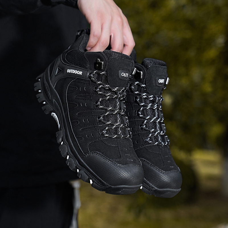 Men's Orthopedic Arch Support Hiking Boots-Slip&Water-Resistant, Design for All-Day wear Comfortable Work Boots-Ideal for Outdoor Adventures, Work and Travelling