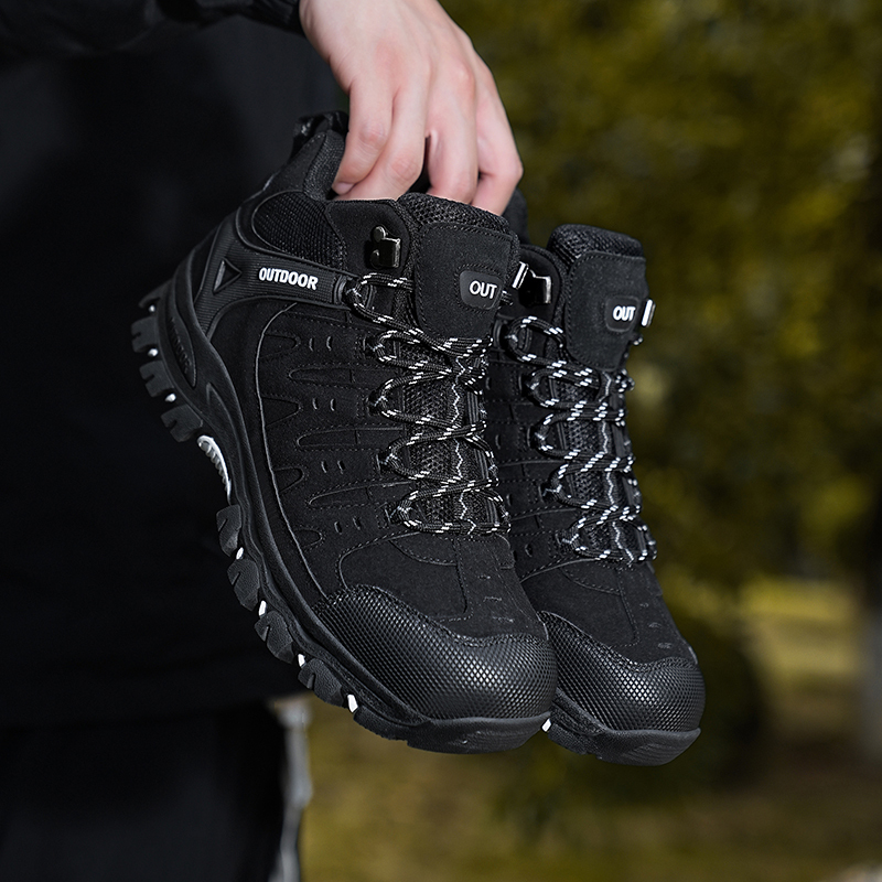 Men's Orthopedic Arch Support Hiking Boots-Slip&Water-Resistant, Design for All-Day wear Comfortable Work Boots-Ideal for Outdoor Adventures, Work and Travelling