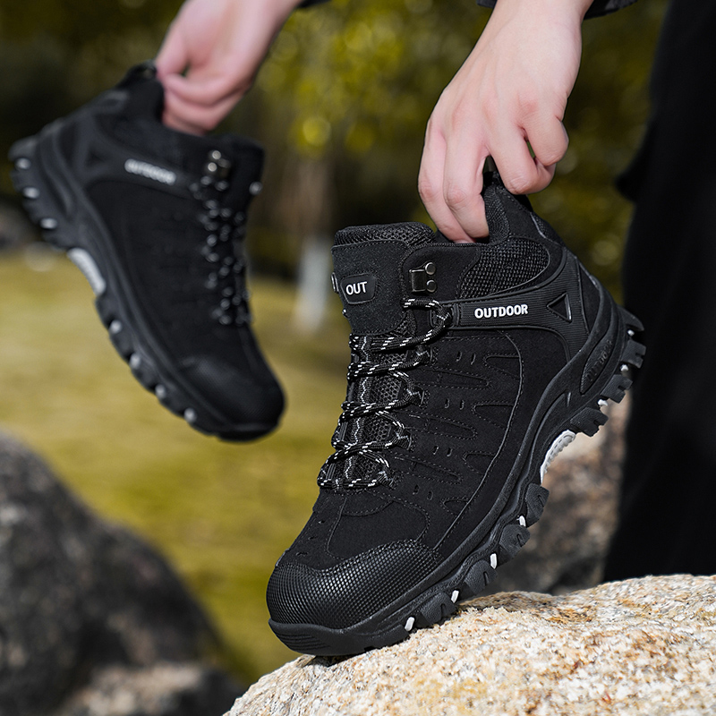 Men's Orthopedic Arch Support Hiking Boots-Slip&Water-Resistant, Design for All-Day wear Comfortable Work Boots-Ideal for Outdoor Adventures, Work and Travelling