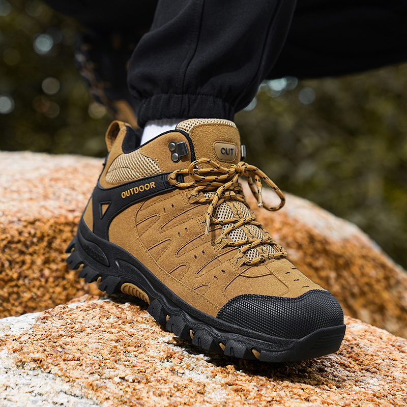 Men's Orthopedic Arch Support Hiking Boots-Slip&Water-Resistant, Design for All-Day wear Comfortable Work Boots-Ideal for Outdoor Adventures, Work and Travelling