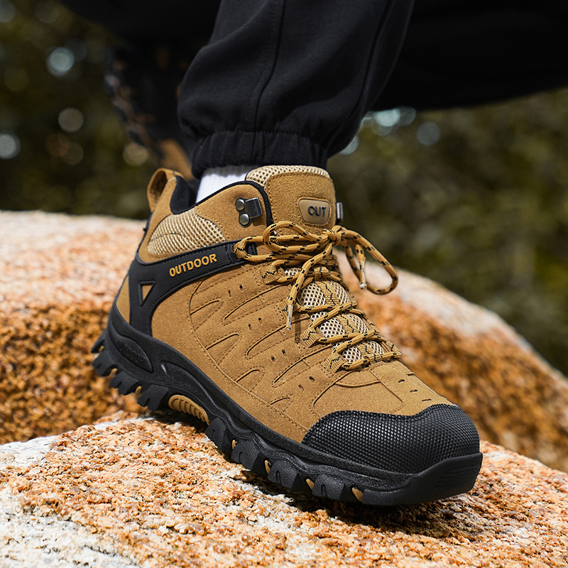 Men's Orthopedic Arch Support Hiking Boots-Slip&Water-Resistant, Design for All-Day wear Comfortable Work Boots-Ideal for Outdoor Adventures, Work and Travelling