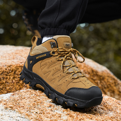 Men's Orthopedic Arch Support Hiking Boots-Slip&Water-Resistant, Design for All-Day wear Comfortable Work Boots-Ideal for Outdoor Adventures, Work and Travelling