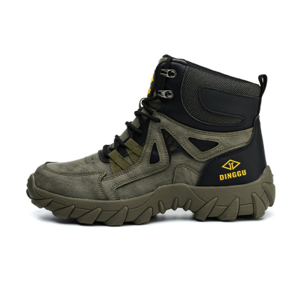 Men's Orthopedic Hiking Boots - Safe and Comfortable Work Boots - Waterproof, Slip-resistant, Impact-resistant, and Puncture-resistant - Wide Toe, Arch Support, and Ankle Support - Money-back Guarantee if ineffective.