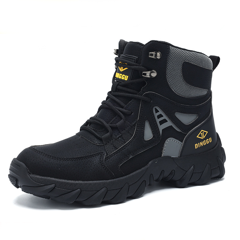 Men's Orthopedic Hiking Boots - Safe and Comfortable Work Boots - Waterproof, Slip-resistant, Impact-resistant, and Puncture-resistant - Wide Toe, Arch Support, and Ankle Support - Money-back Guarantee if ineffective.