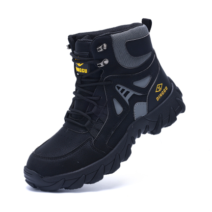 Men's Orthopedic Hiking Boots - Safe and Comfortable Work Boots - Waterproof, Slip-resistant, Impact-resistant, and Puncture-resistant - Wide Toe, Arch Support, and Ankle Support - Money-back Guarantee if ineffective.