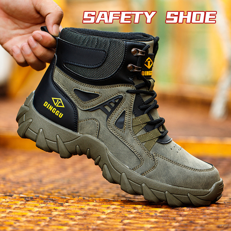 Men's Orthopedic Hiking Boots - Safe and Comfortable Work Boots - Waterproof, Slip-resistant, Impact-resistant, and Puncture-resistant - Wide Toe, Arch Support, and Ankle Support - Money-back Guarantee if ineffective.