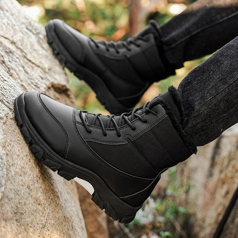 Men's Waterproof Hiking Boots - Breathable Quick-Dry Upper,Mountain Trekking & Outdoor Adventures | All-Terrain Grip & Abrasion-Proof