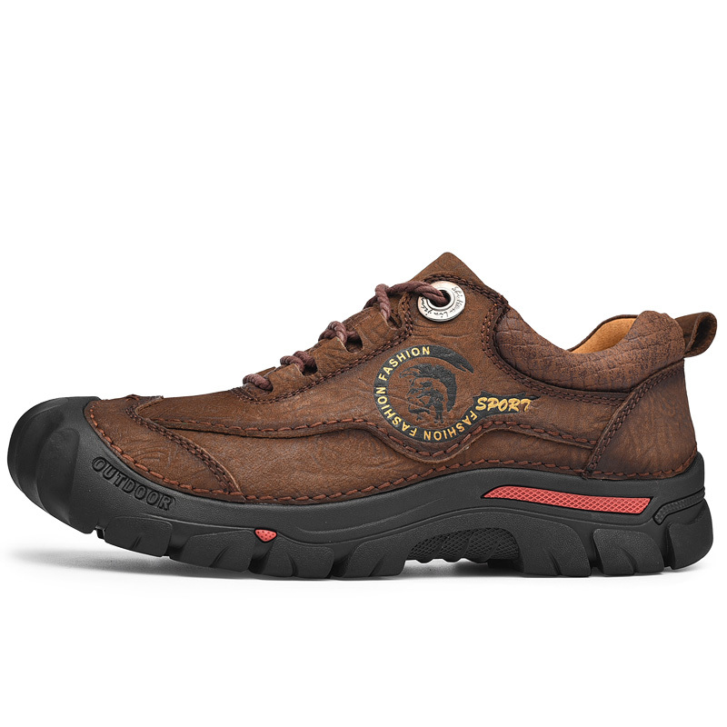 -- Men's Comfortable Orthopedic Leather Shoes - Lightweight ; Round Toe ; Breathable ; Arch Support ; Non-Slip ; Durable for 3 years