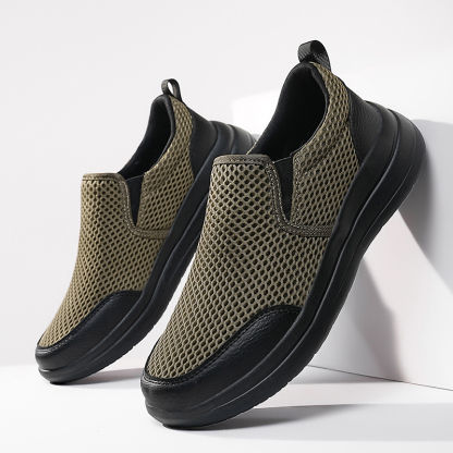  Men's Stretch-Knit Slip-On Shoes | 8 oz Light | Orthopedic | Wide Fit | 1-Second Wear | Machine Washable