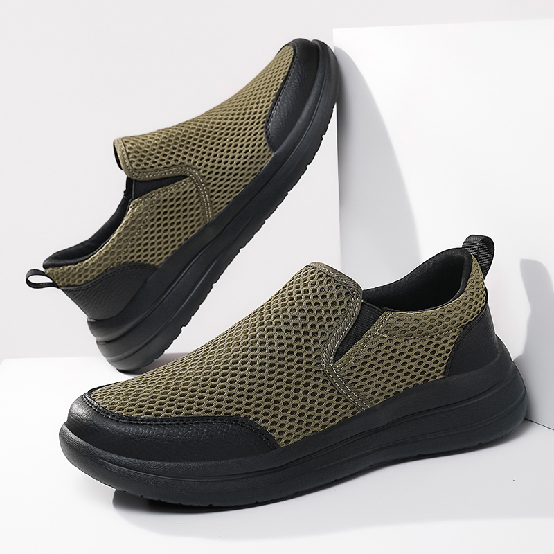  Men's Stretch-Knit Slip-On Shoes | 8 oz Light | Orthopedic | Wide Fit | 1-Second Wear | Machine Washable