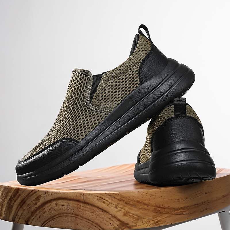  Men's Stretch-Knit Slip-On Shoes | 8 oz Light | Orthopedic | Wide Fit | 1-Second Wear | Machine Washable