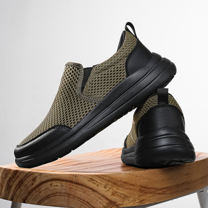  Men's Stretch-Knit Slip-On Shoes | 8 oz Light | Orthopedic | Wide Fit | 1-Second Wear | Machine Washable