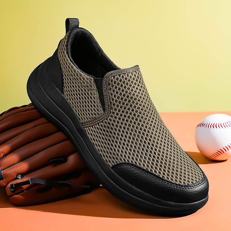  Men's Stretch-Knit Slip-On Shoes | 8 oz Light | Orthopedic | Wide Fit | 1-Second Wear | Machine Washable