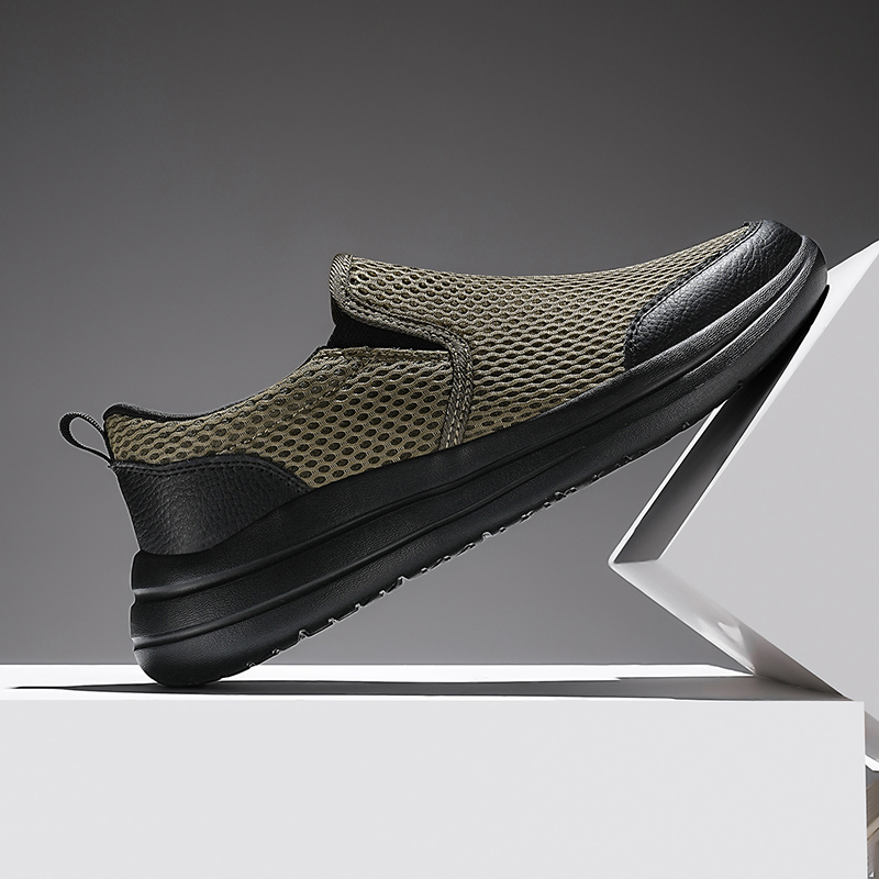  Men's Stretch-Knit Slip-On Shoes | 8 oz Light | Orthopedic | Wide Fit | 1-Second Wear | Machine Washable