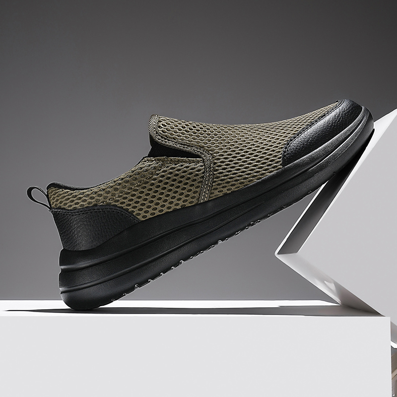  Men's Stretch-Knit Slip-On Shoes | 8 oz Light | Orthopedic | Wide Fit | 1-Second Wear | Machine Washable