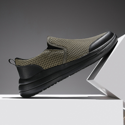  Men's Stretch-Knit Slip-On Shoes | 8 oz Light | Orthopedic | Wide Fit | 1-Second Wear | Machine Washable