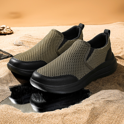  Men's Stretch-Knit Slip-On Shoes | 8 oz Light | Orthopedic | Wide Fit | 1-Second Wear | Machine Washable