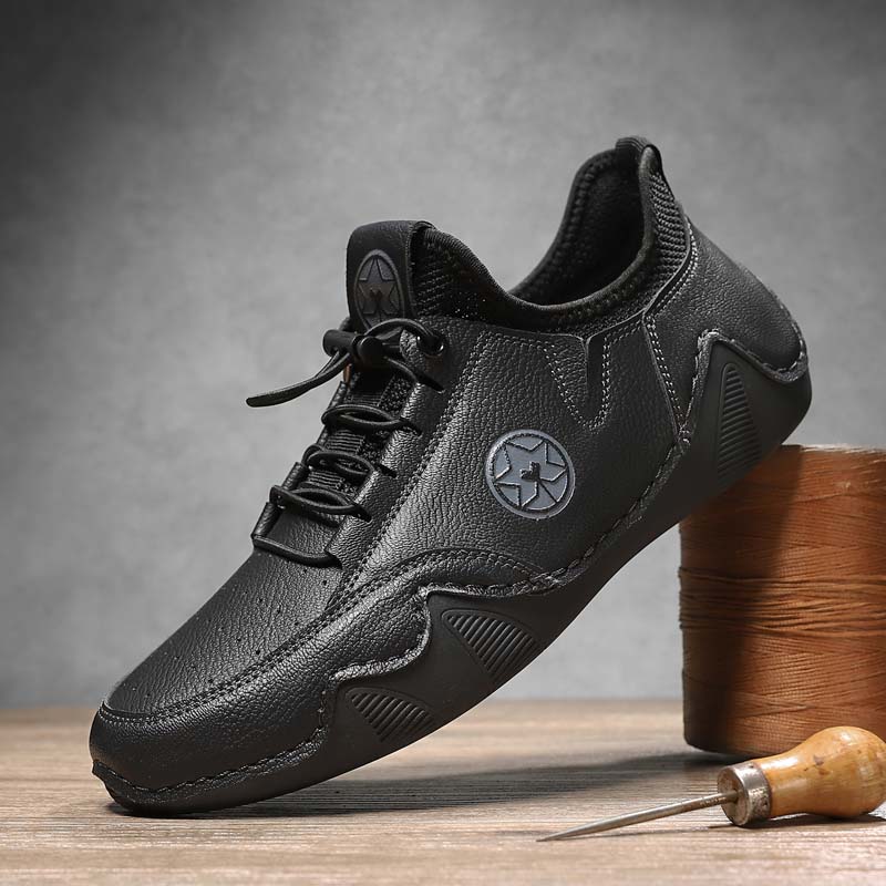 Men’s Slip-On Comfortable Arch Support Wide Toe Work Boots – Handcrafted, Waterproof, Slip-Resistant, Durable Outdoor Footwear