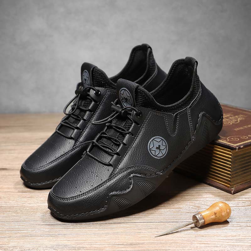 Men’s Slip-On Comfortable Arch Support Wide Toe Work Boots – Handcrafted, Waterproof, Slip-Resistant, Durable Outdoor Footwear