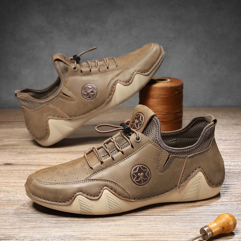 Men’s Slip-On Comfortable Arch Support Wide Toe Work Boots – Handcrafted, Waterproof, Slip-Resistant, Durable Outdoor Footwear