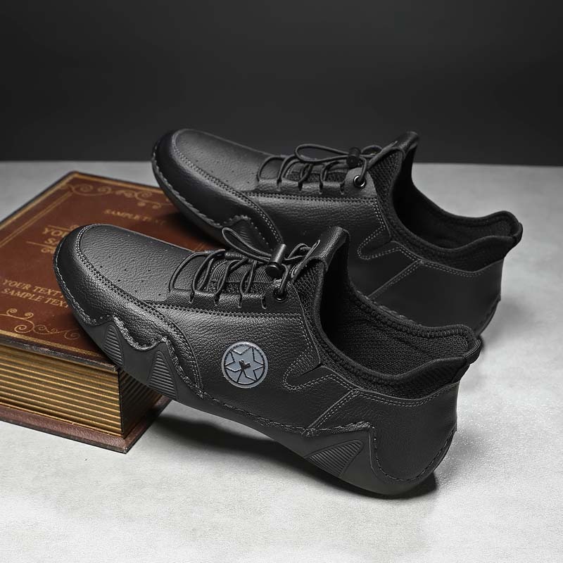 Men’s Slip-On Comfortable Arch Support Wide Toe Work Boots – Handcrafted, Waterproof, Slip-Resistant, Durable Outdoor Footwear