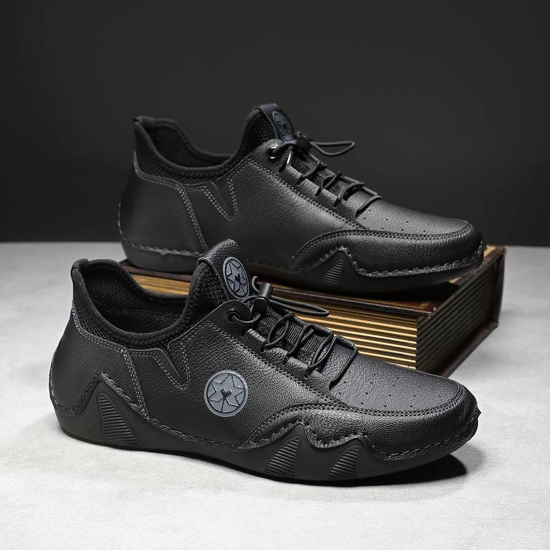 Men’s Slip-On Comfortable Arch Support Wide Toe Work Boots – Handcrafted, Waterproof, Slip-Resistant, Durable Outdoor Footwear