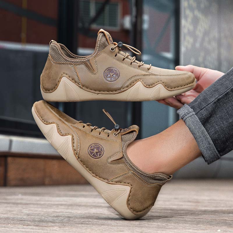 Men’s Slip-On Comfortable Arch Support Wide Toe Work Boots – Handcrafted, Waterproof, Slip-Resistant, Durable Outdoor Footwear